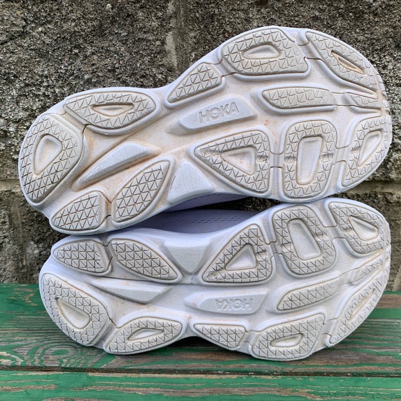 HOKA ONE ONE Womens Bondi 8 Sz 7.5 B White Sneakers Shoes Athletic Walking Sport - Picture 7 of 15